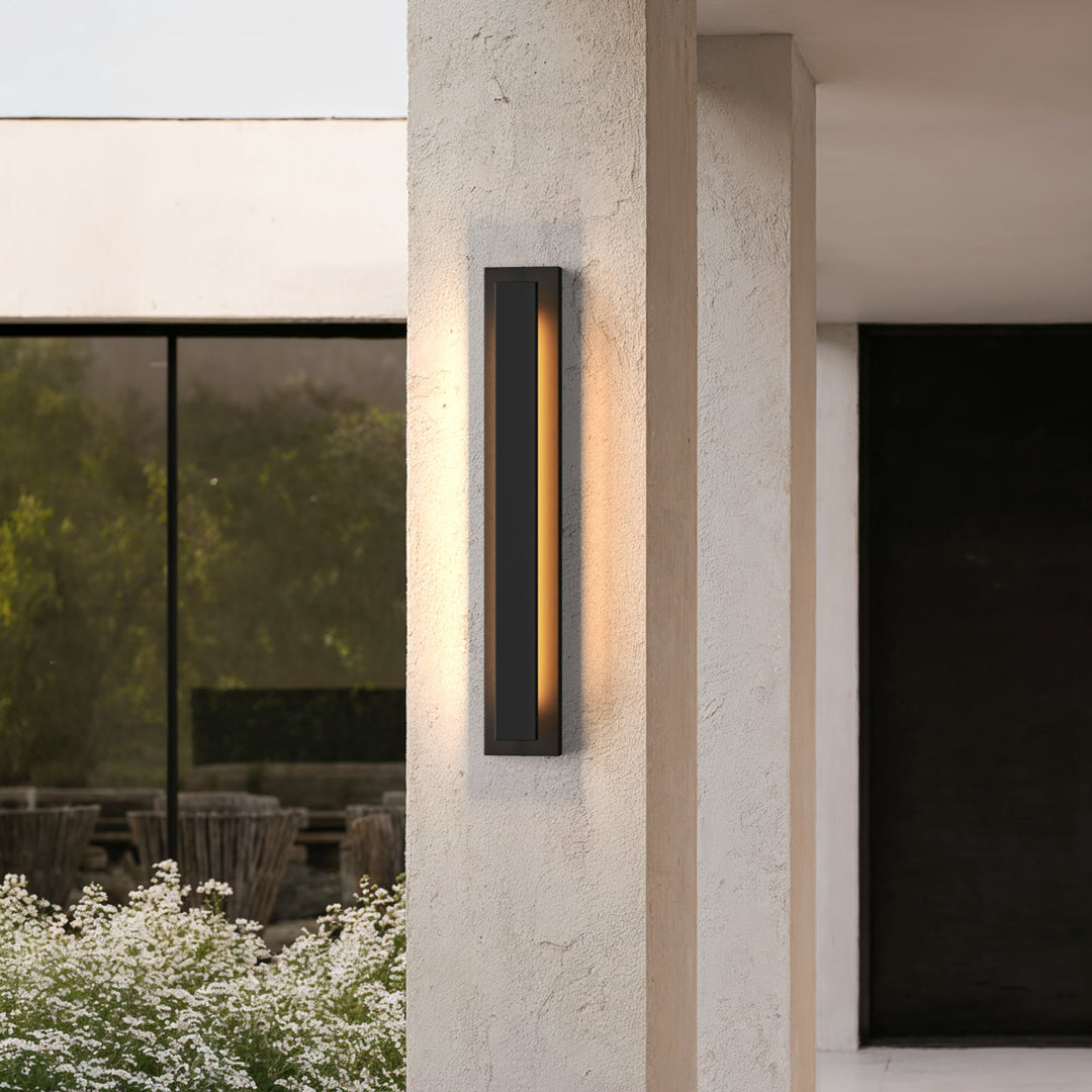 Vertical LED Outdoor Wall Light | Black, 3 Lengths