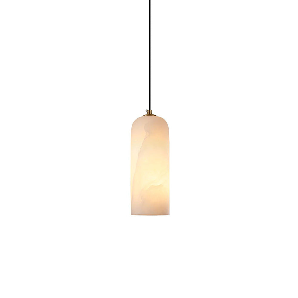 Alabaster Cylinder Pendant Light