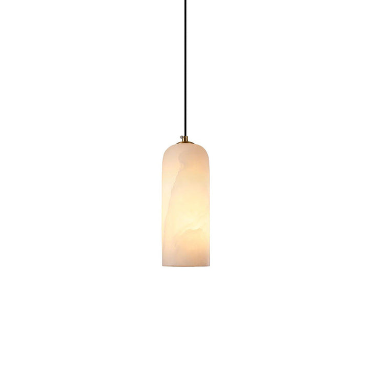 Alabaster Cylinder Pendant Light