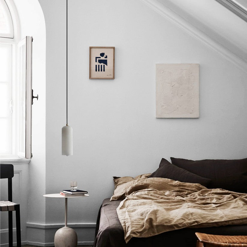 Alabaster Cylinder Pendant Light