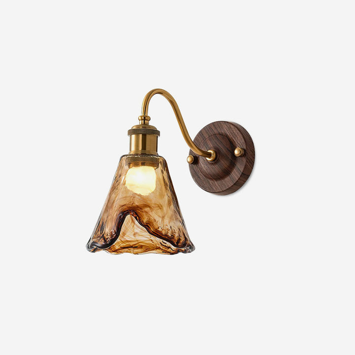 Amber Glass Wall Light