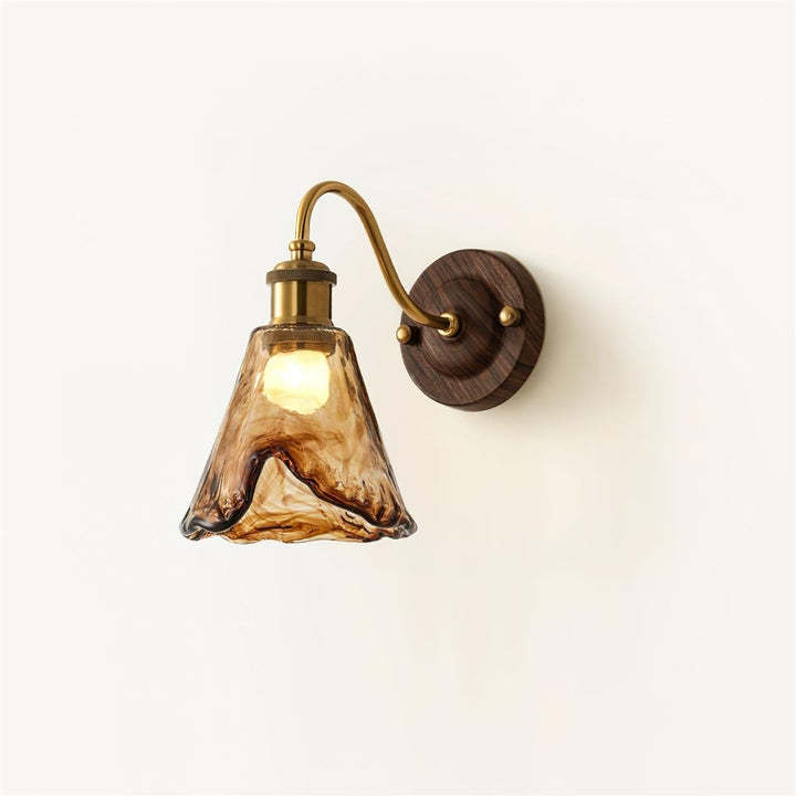 Amber Glass Wall Light
