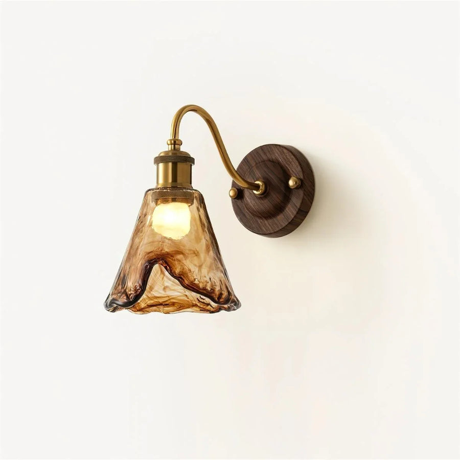 Amber Glass Wall Light
