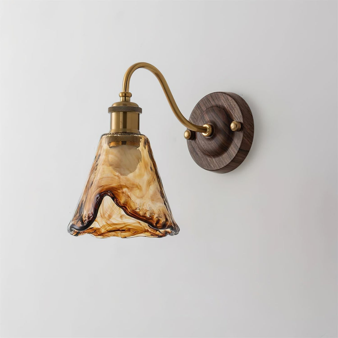 Amber Glass Wall Light