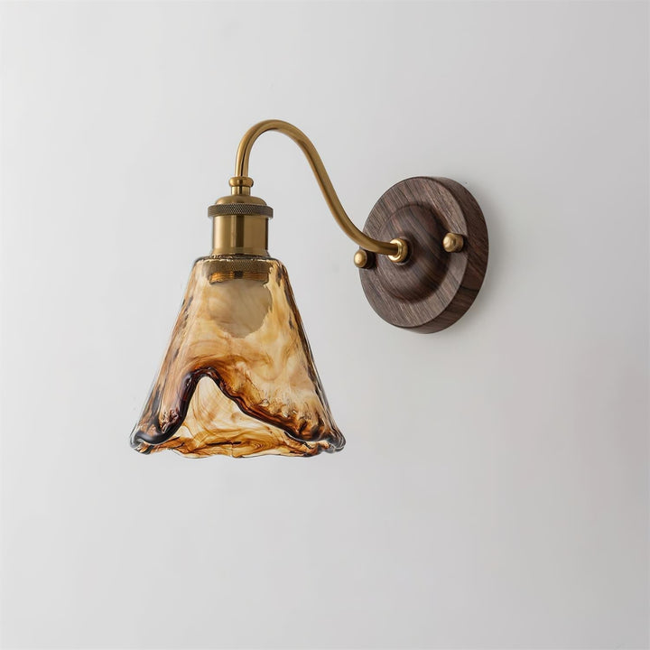 Amber Glass Wall Light