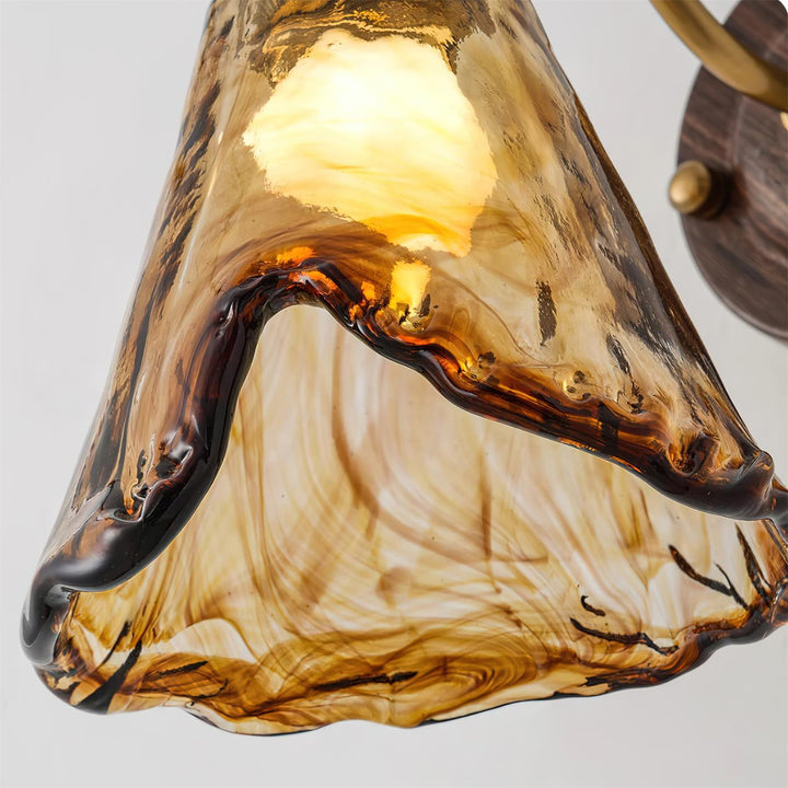 Amber Glass Wall Light