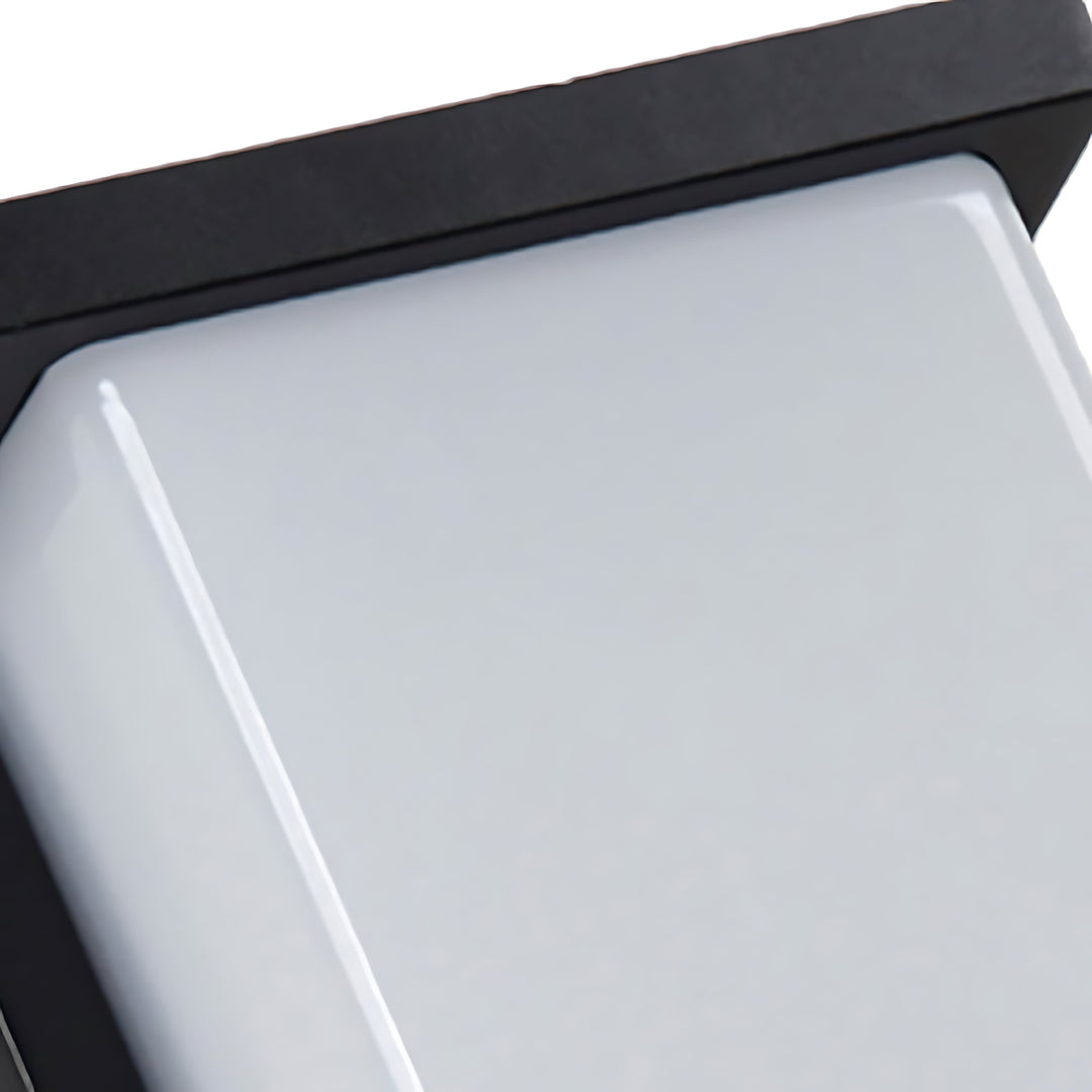 Rectangular Outdoor Wall Light | Black Frame, Opal Diffuser, IP65