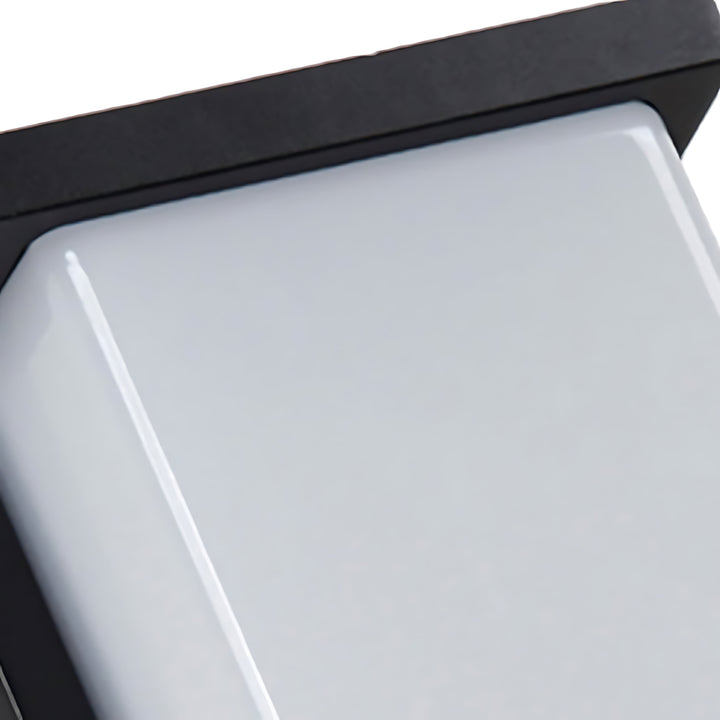Rectangular Outdoor Wall Light | Black Frame, Opal Diffuser, IP65