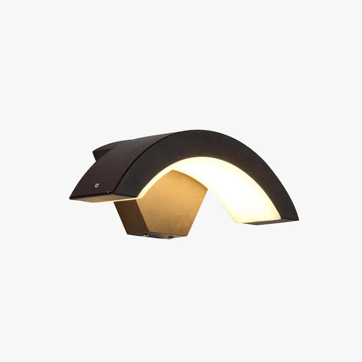 Arc outdoor wall light
