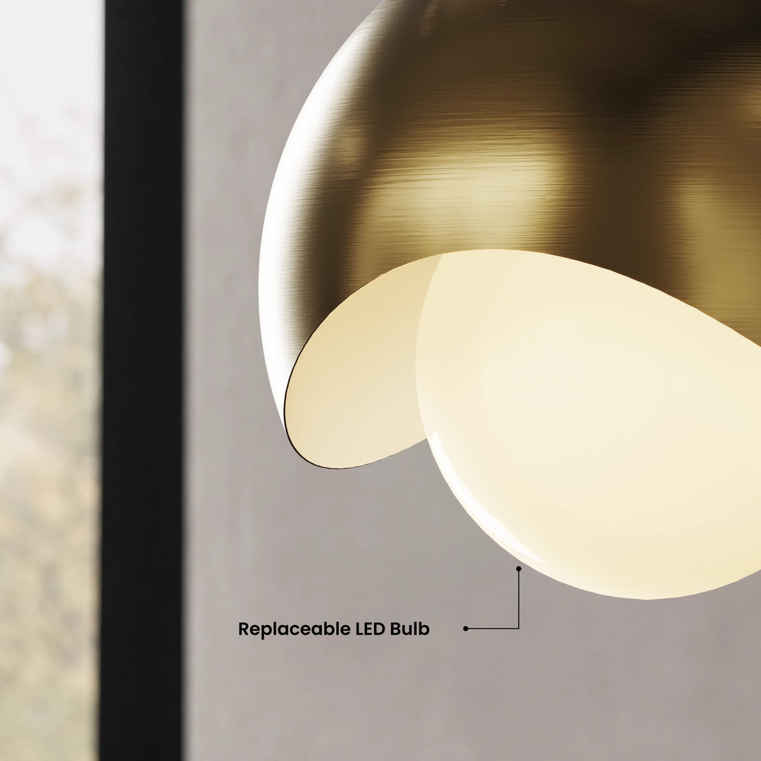 Gold Crystal Drop Pendant Light | Single, Warm White