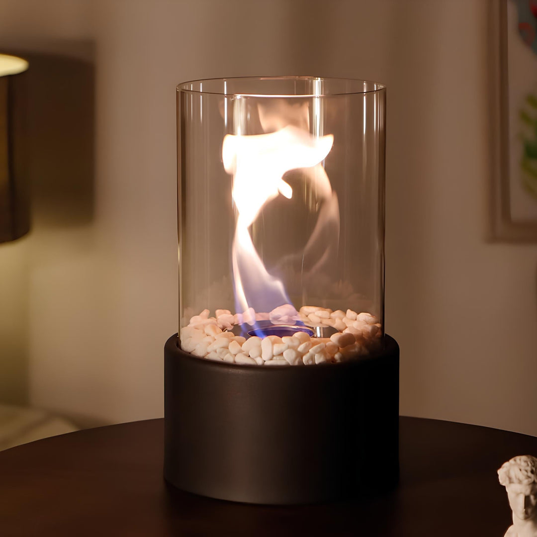 Glass and Metal Everlasting Flame Oil Lamp