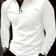 Men's Long-Sleeve Button-Placket Summer Polo Shirt – image 3