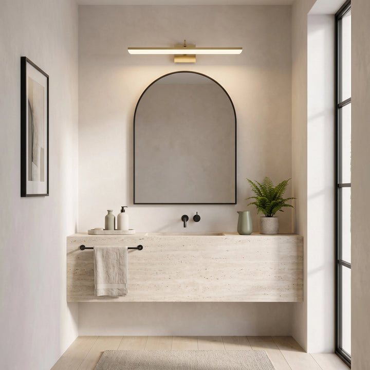 Slim LED Bathroom Mirror Light | Gold or Black