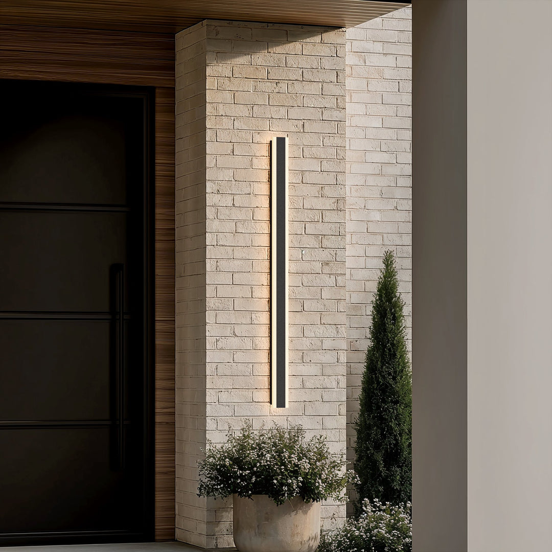 Linear LED Outdoor Wall Light | Black, 30-240 cm, Remote