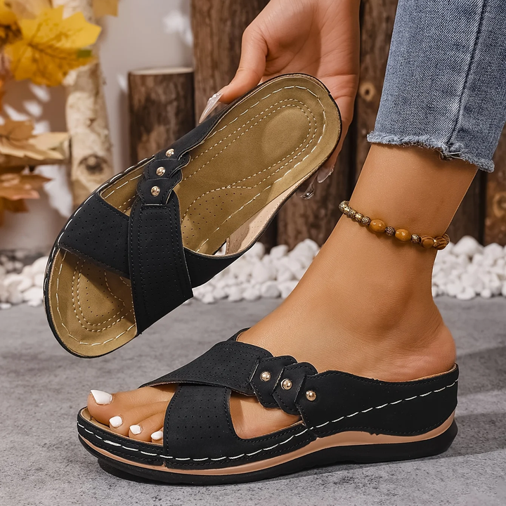 Women's Orthopaedic Crossover Wedge Comfort Sandals – image 11
