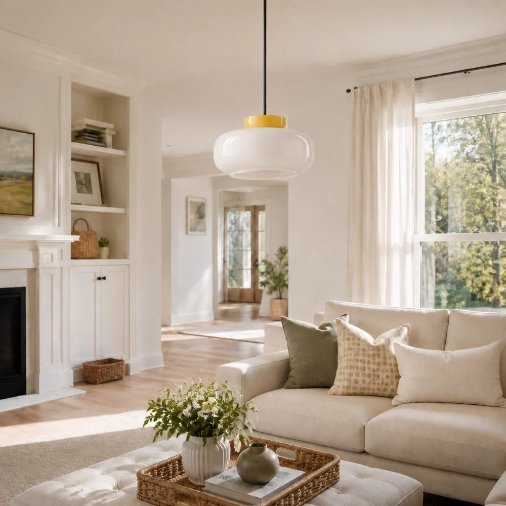 Bauhaus Ceramic Bowl Pendant Light