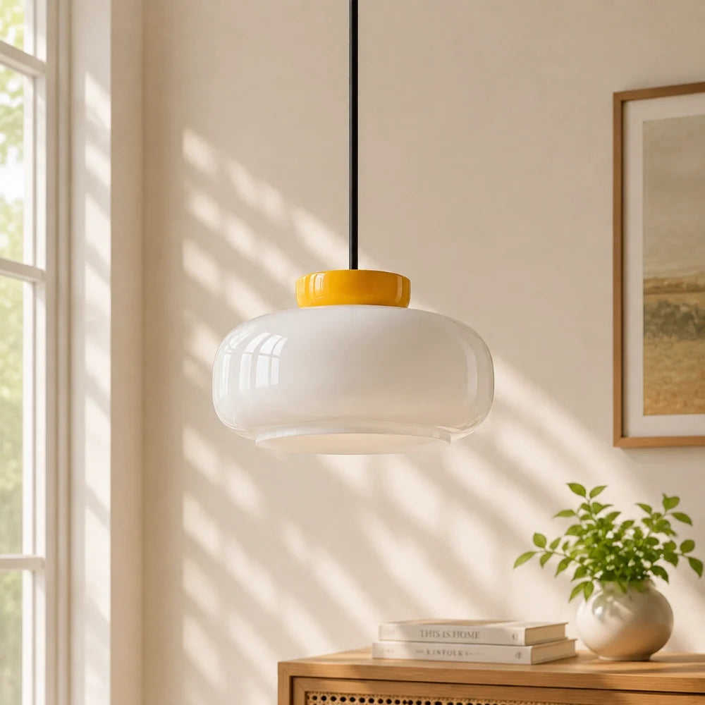 Bauhaus Ceramic Bowl Pendant Light