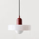 Bauhaus Colored Glass Pendant Light in White, Red