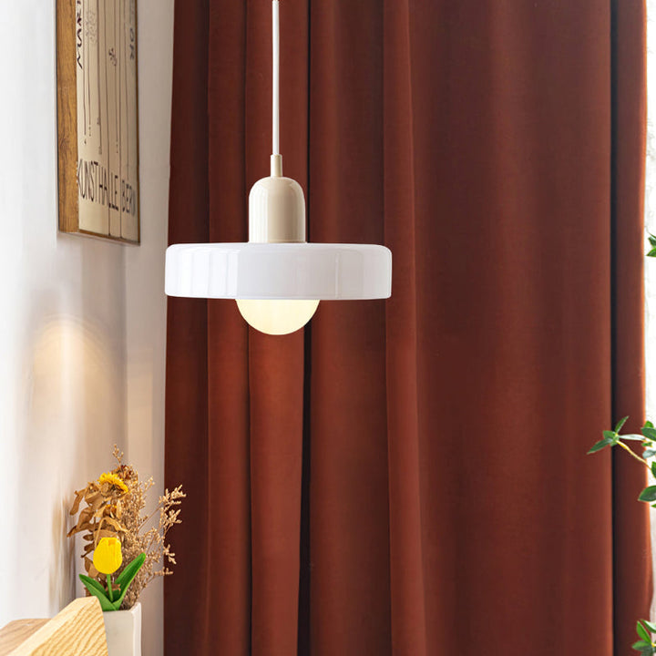 Bauhaus Colored Glass Pendant Light
