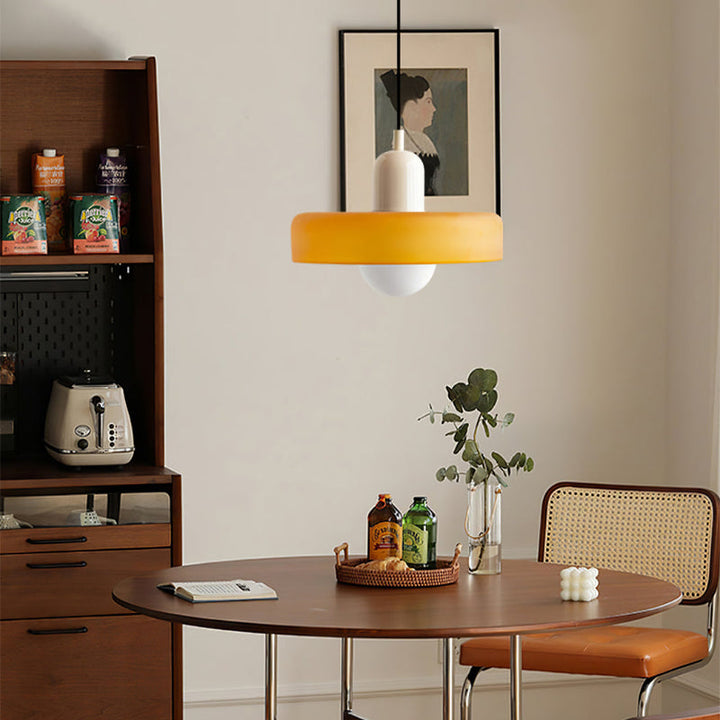 Bauhaus Colored Glass Pendant Light