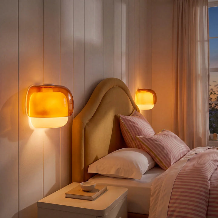 Sanae Modern Colorful Glass Shade Wall Sconce