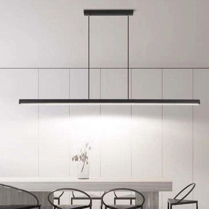 Thala Modern Linear Metal LED Pendant Light Black/Brown