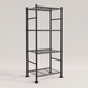 4-tier black metal storage shelf