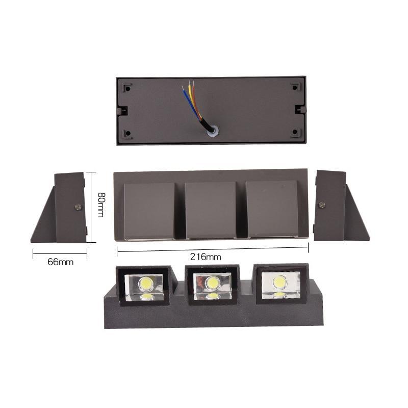 Black Metal LED Outdoor Wall Light