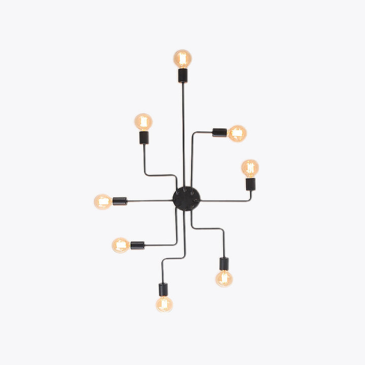 Black multi-arm ceiling light