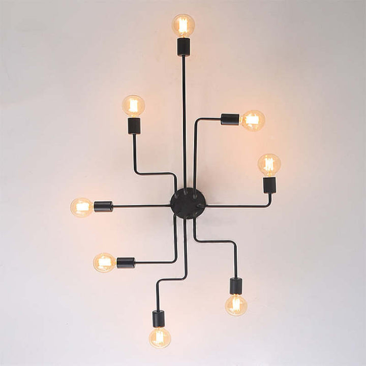 Black multi-arm ceiling light