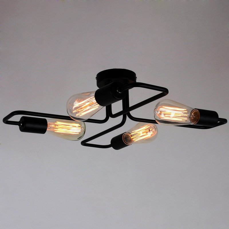 Black multi-arm ceiling light