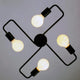 Black multi-arm ceiling light