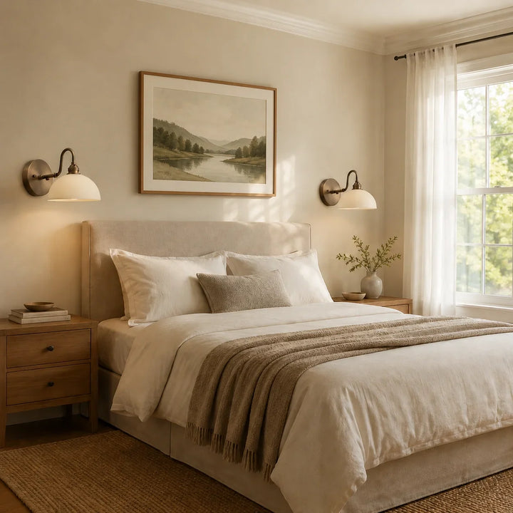 Brass Arm Bowl Wall Light