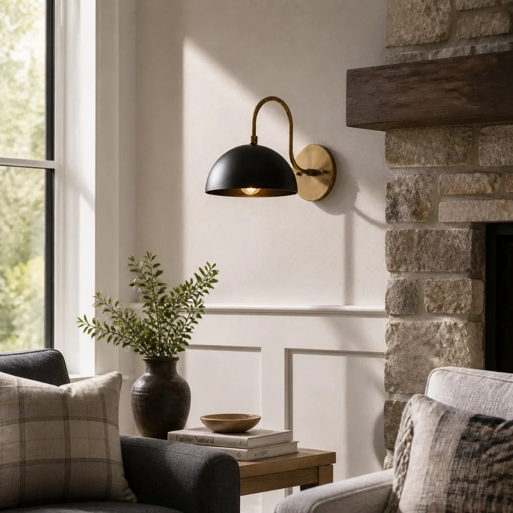 Brass Arm Wall Light