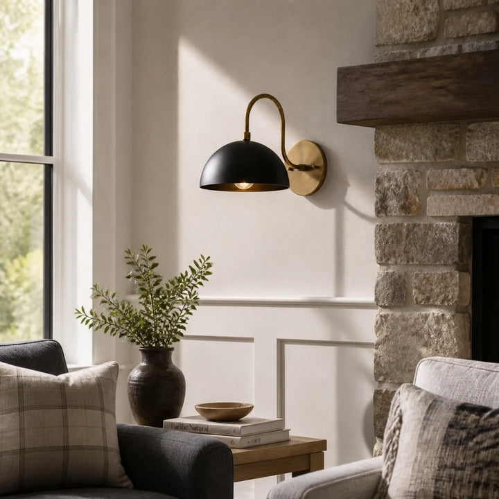 Brass Arm Wall Light