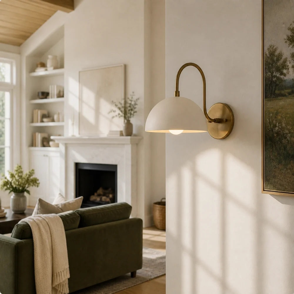 Brass Arm Wall Light