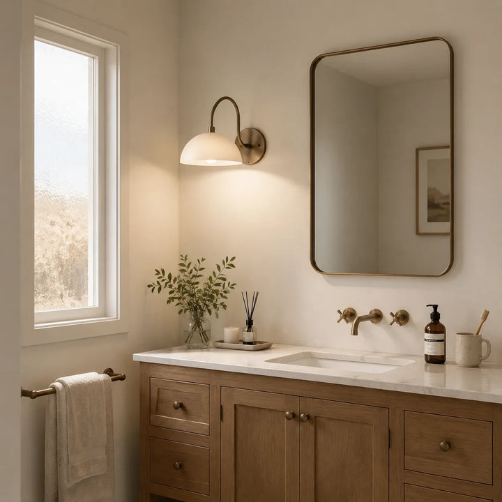 Brass Arm Wall Light