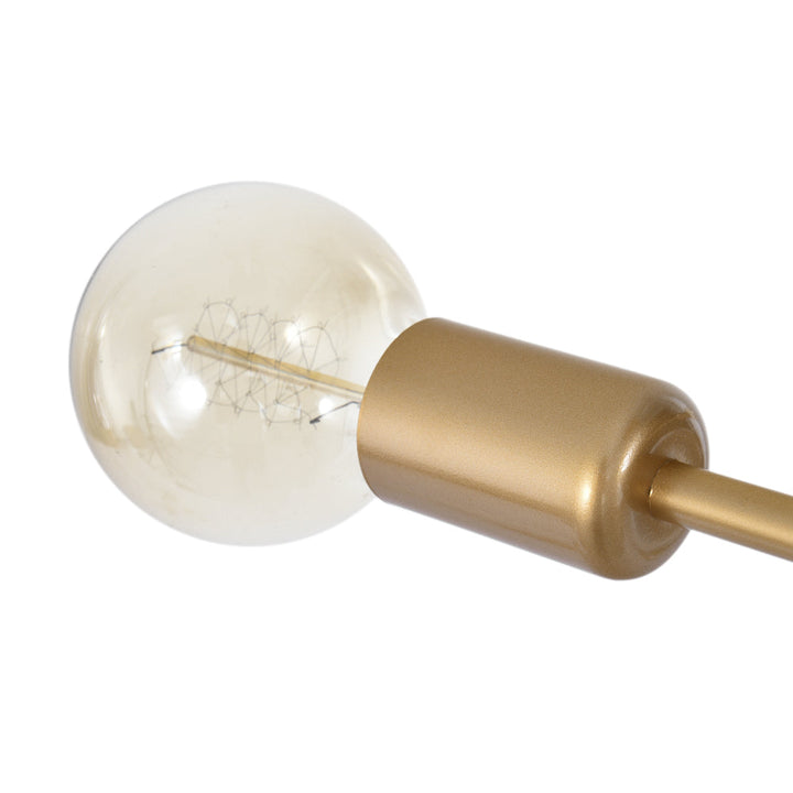 Brass Sputnik Semi Flush Chandelier