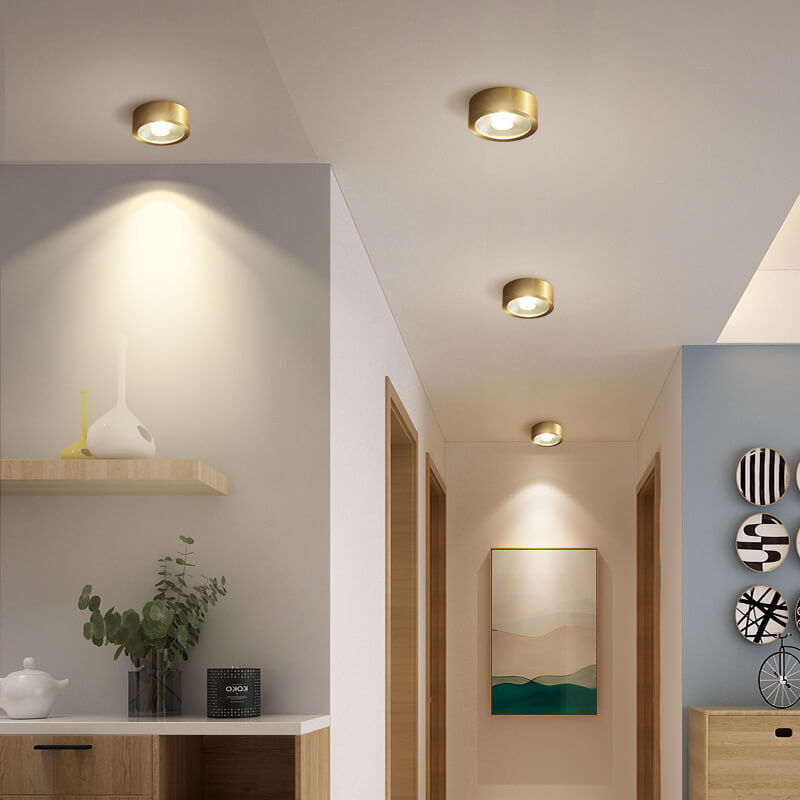 Brass surface LED downlight