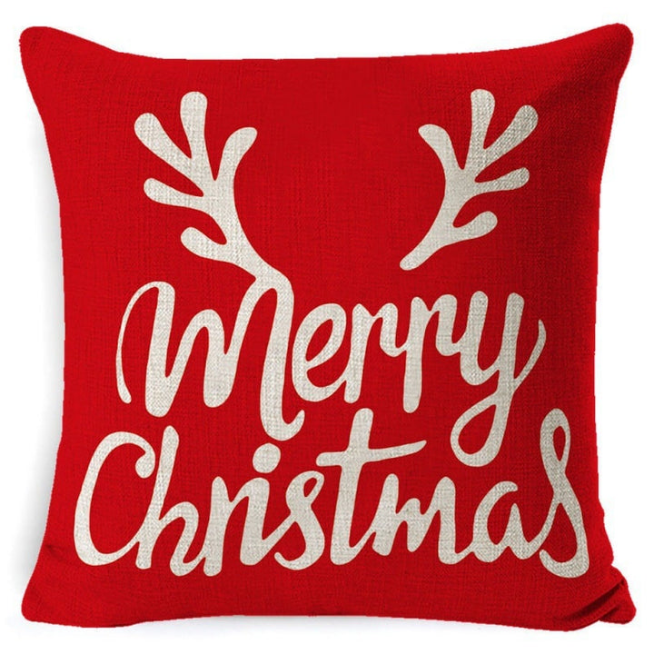 Red plaid Christmas cushion cover