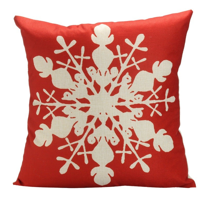 Red plaid Christmas cushion cover