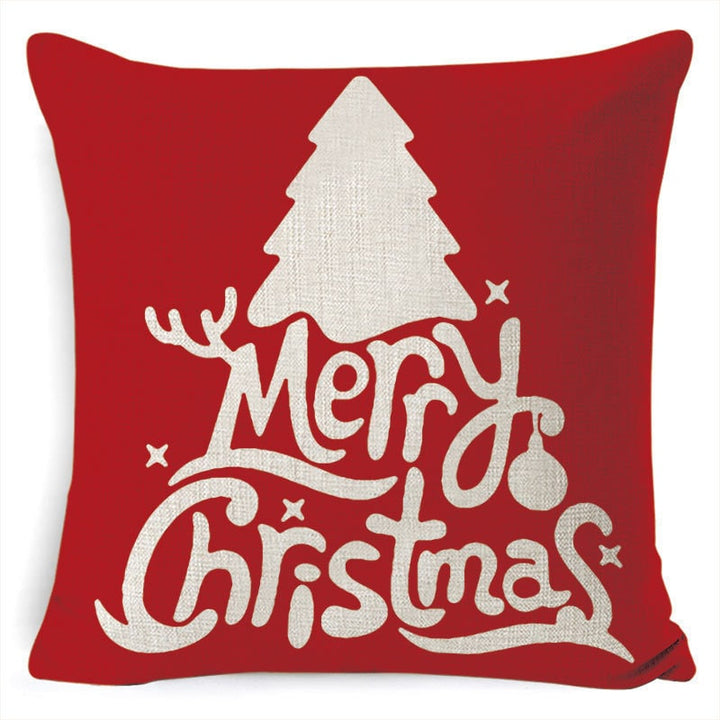 Red plaid Christmas cushion cover