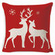 Red plaid Christmas cushion cover