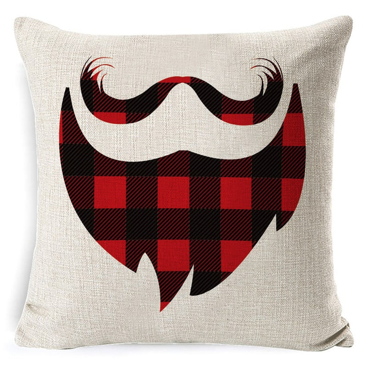 Red plaid Christmas cushion cover