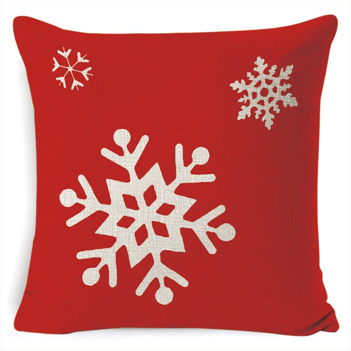 Red plaid Christmas cushion cover