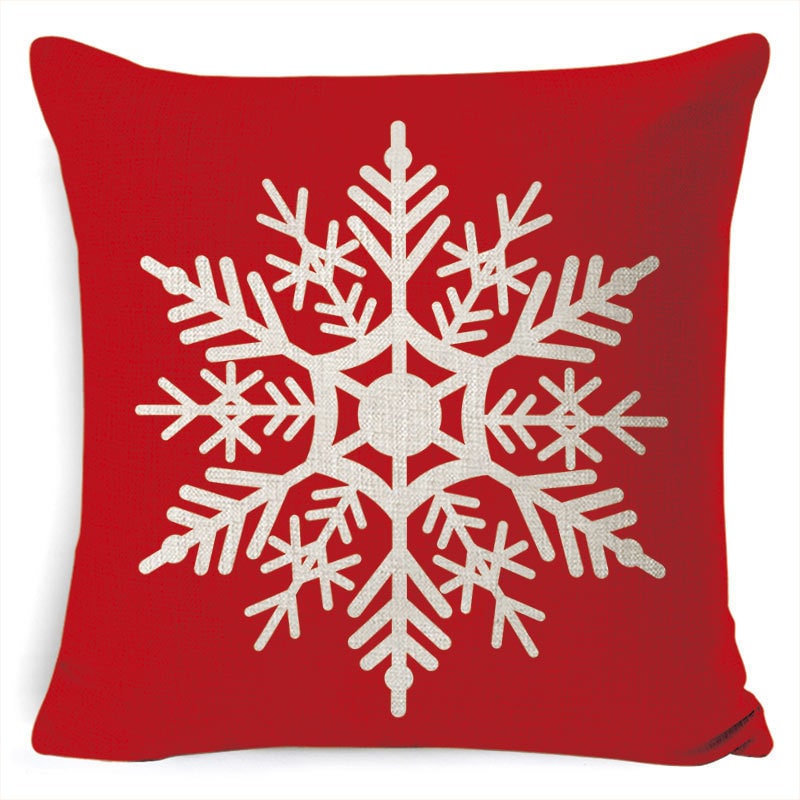 Red plaid Christmas cushion cover