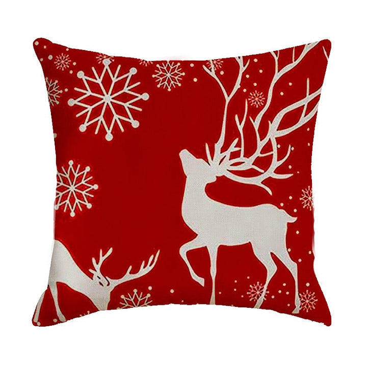 Red plaid Christmas cushion cover