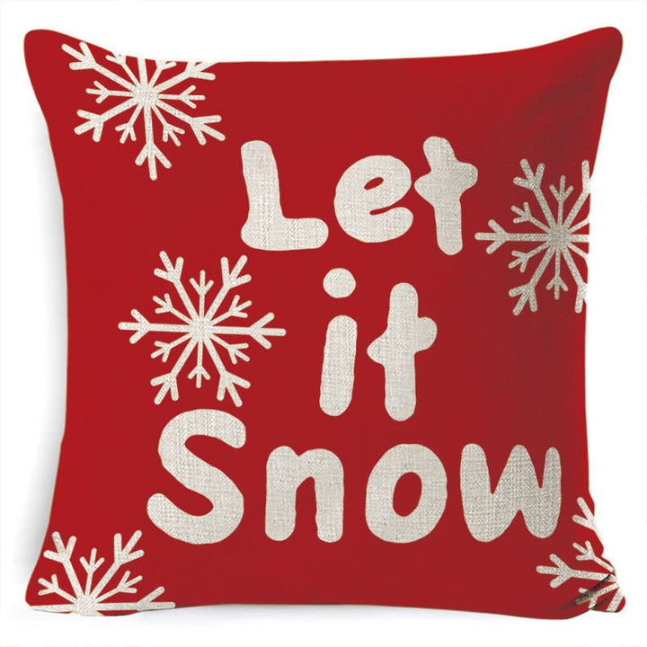 Red plaid Christmas cushion cover