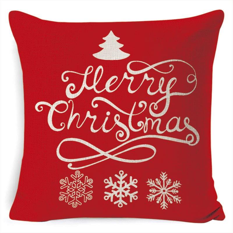 Red plaid Christmas cushion cover