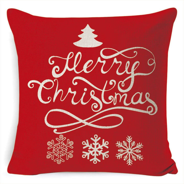 Red plaid Christmas cushion cover